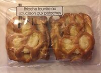 Brioche fourrée au saucisson aux pistaches