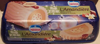 Bûche de Noël L'Amandière, Vanille , Caramel & Amandes 9/10 parts