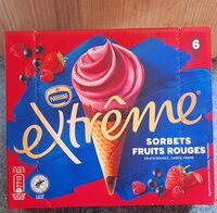 Extrême sorbets fruits rouges x  6 cônes