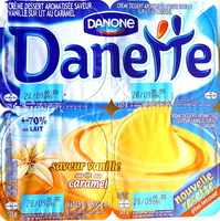 Danette (saveur vanille sur lit au caramel)