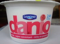 Danio - Spécialité laitière sur lit de framboises sucré