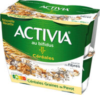 Activia bifidus cereales graines de pavot 120 g x 4