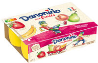 Danonino fruits fraise peche poire banane 100 g x 6
