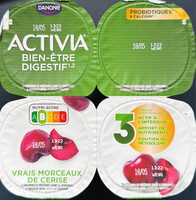 Activia fruits 125 g x 4 cerise