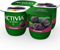 Activia fruits 125 g x 4 pruneau