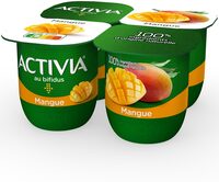 Activia fruits 125 g x 4 mangue