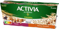 Activia bifidus cereales quinoa muesli et noisette 120 g x 8