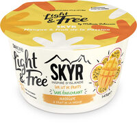 Light & free skyr sur lit mangue passion 145 g x 1