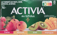 Activia au bifidus aromatisé x 8 (fraise, abricot, kiwi, mangue)