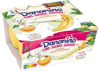 Danonino sans sucres ajoutes banane fleur d'oranger 90 g x 4