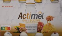 Actimel reduit en sucre mangue passion 100 g x 8