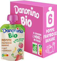 Danonino pouch bio ambiant framboise 85 g x 6