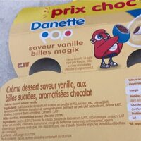Danette saveur vanille billes magix