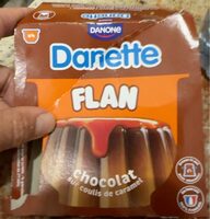 Flan chocolat coulis caramel Danette