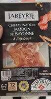 Chiffonnade de jambon de Bayonne