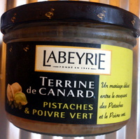 Terrine de canard pistache & poivre vert