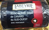 Bloc de foie gras de canard du Sud-Ouest avec morceaux