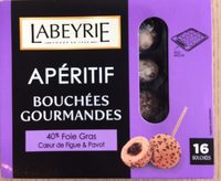 Apéritif Bouchées Gourmandes 40% Foie Gras, Cœur de Figue & pavot
