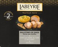 Ballotines de dinde farcies aux morilles & écrasé de pomme de terre et butternut & sauce airelles