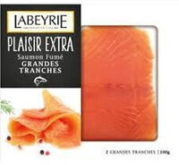 Labeyrie Plaisir Extra Saumon fumé grandes tranches le paquet de 100 g