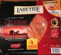 Saumon fume d'ecosse 4 tranches 140g labeyrie