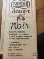 Chocolat Noir Pâtissier Dessert Nestlé