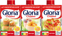 GLORIA Lait concentré non sucré entier briquettes 3x20cl