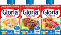 GLORIA Lait concentré non sucré 1/2 écrémé briquettes 3x20cl