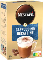 NESCAFÉ Cappuccino Décaféiné, Café soluble, Boîte de 10 sticks (12,5g chacun)