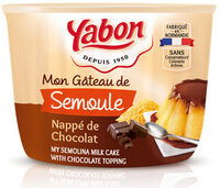 Mon gâteau de semoule nappé de chocolat