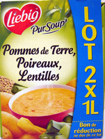 Pommes de Terre, Poireaux, Lentilles (lot de 2 x 1 L)