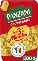 Panzani coudes rayés 3 minutes 500g
