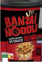 Lustucru banzaï noodle nouilles sautées en sauce boeuf soja 90g