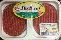 2 steaks hachés pur boeuf