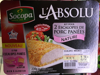 L'Absolu (kit pour 2 escalopes de porc panées nature)