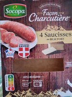 Saucisses au beaufort façon charcutière