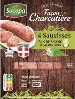 Saucisses au vin de Savoie et ail des ours