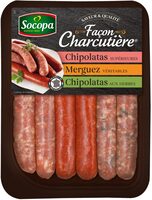 ASSORTIMENT de SAUCISSES (Chipos,Chipos Herbes et Merguez) 55g Poids fixe