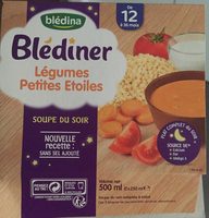 Blédiner, légumes petites étoiles - Soupe du soir