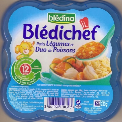Blédichef - Cassolette de légumes et son duo de poissons - Petits légumes et Duo de Poissons