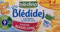 BLEDINA BLEDIDEJ Saveur Madeleine 4x250ml Dès 9 Mois