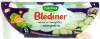 BLEDINER BOLS 2x200g Méli Mélo de Courgettes et Aubergines Riz Dès 12 mois