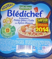 Blédichef Légumes, Petites pâtes et Colin aux épices douces