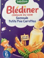 Blediner semoule/petits pois/ carottes
