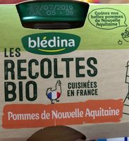 BLEDINA LES RECOLTES BIO POTS Pommes 2x130g Dès 4/6 Mois