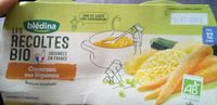 BLEDINA LES RECOLTES BIO Couscous aux Légumes 2x200g Dès 12 Mois