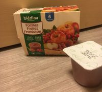 BLEDINA COUPELLES FRUITS 4X100g Pommes Fraises Framboises Dès 6 Mois