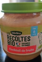 BLEDINA LES RECOLTES BIO POTS Cocktail de fruits 2x130g Dès 6 Mois