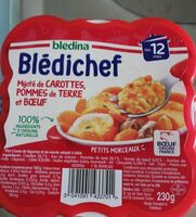 BLEDICHEF 230g Mijoté de Carottes, Pommes de terre et Bœuf Dès 12 mois