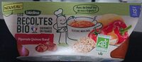 LES RECOLTES BIO BOLS 2x200g Piperade Quinoa Boeuf Dès 12 mois